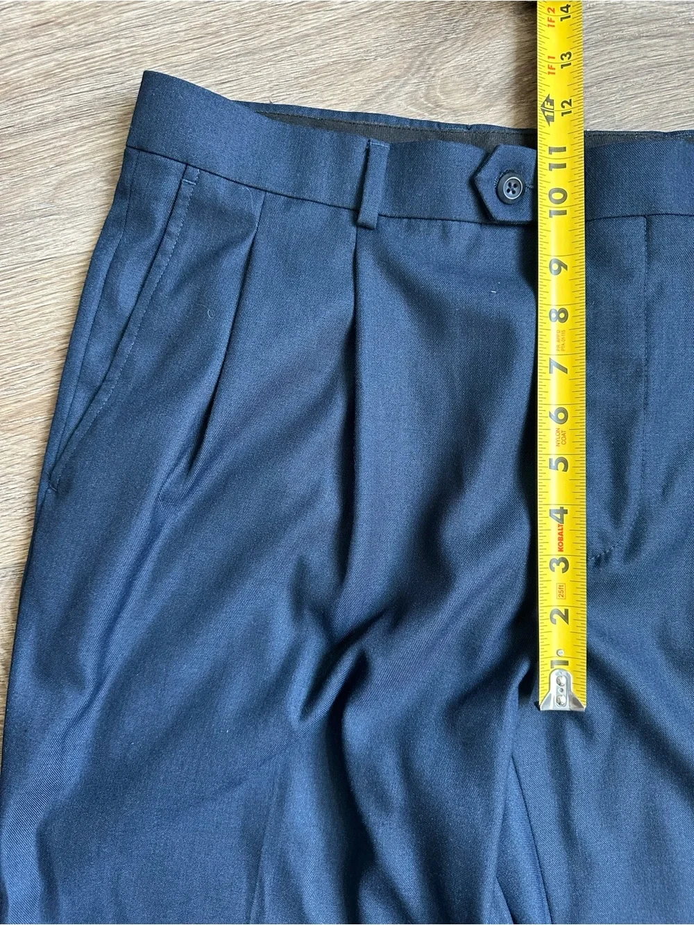 Stafford Navy Blue Dress Pants 38x29‎ Classic Fit Pleated Mens Slacks